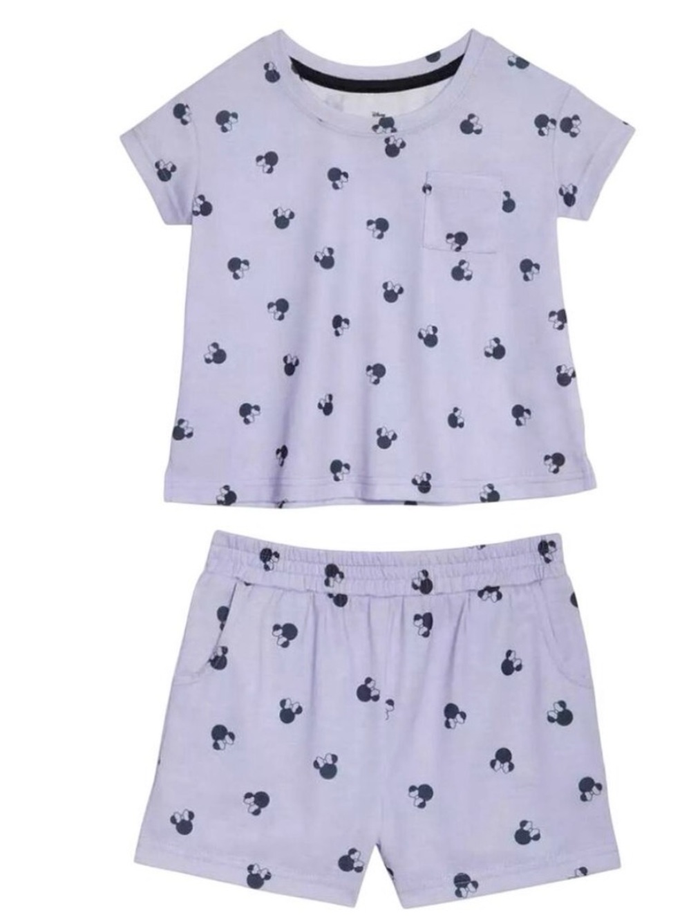 Disney Girl’s Pajama Set Lavender Short Sleeve Size 3T, 4T, 5 or 6 NWT